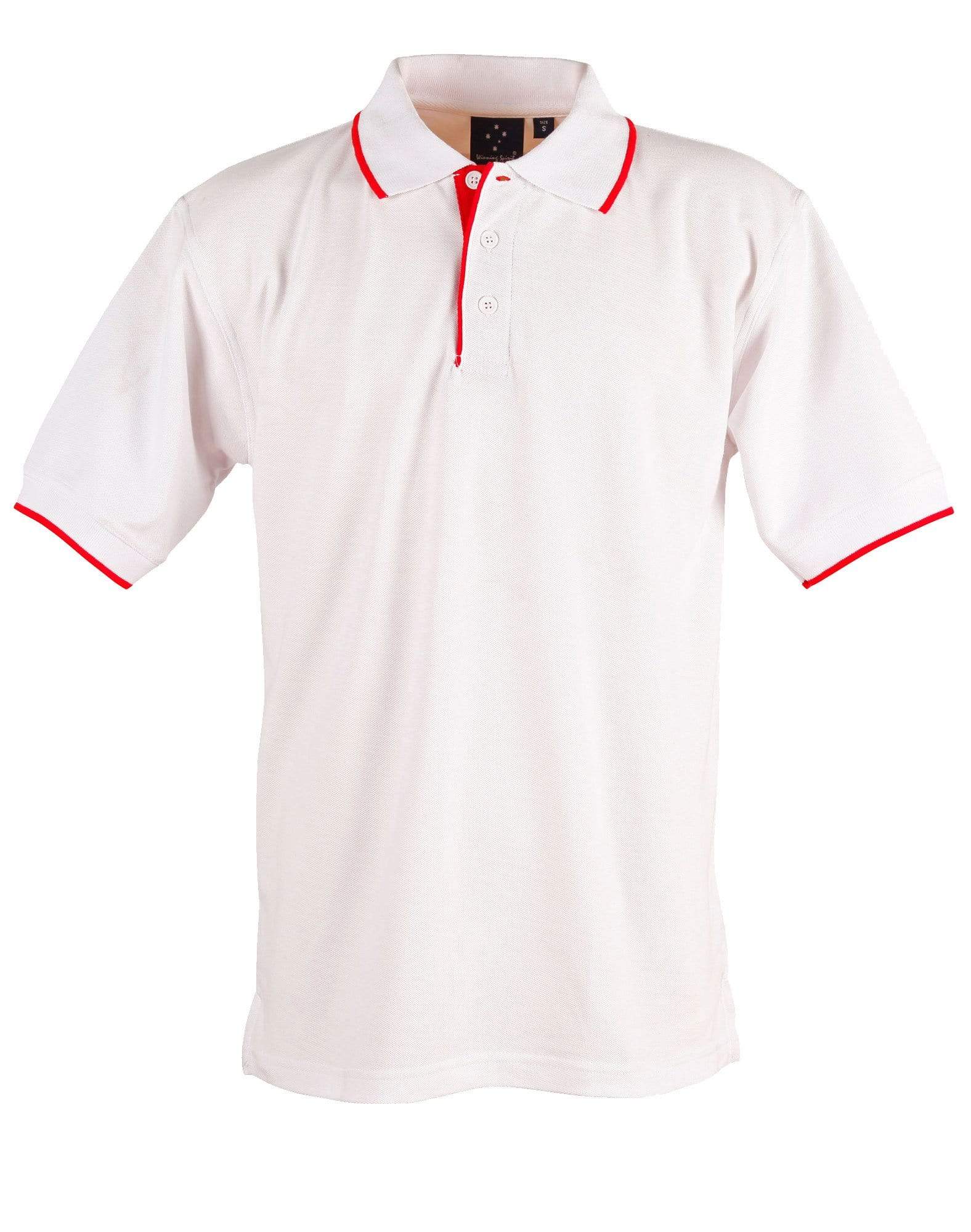 Winning Spirit Liberty Polo Men's Ps08 Casual Wear Winning Spirit White/Red XS 